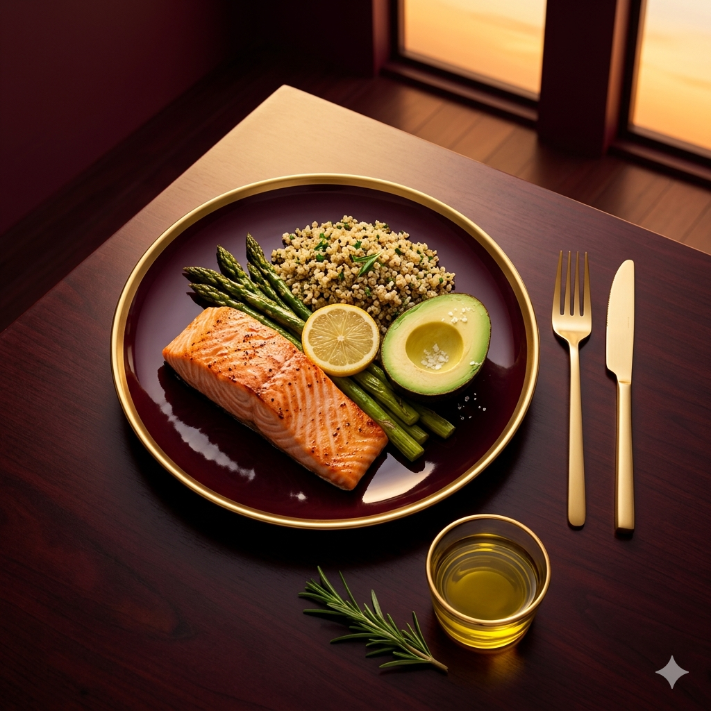 Refeição fotografada para análise alimentar no Kyrey